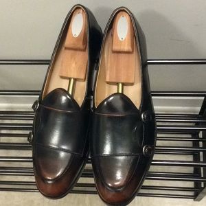 Men’s Monk Brown Black Loafers